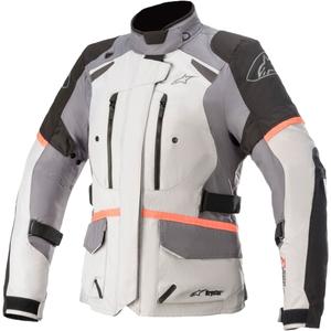 Jachetă de motocicletă Alpinestars Stella Andes Drystar Grey-Negru-Fluo Pink pentru femei