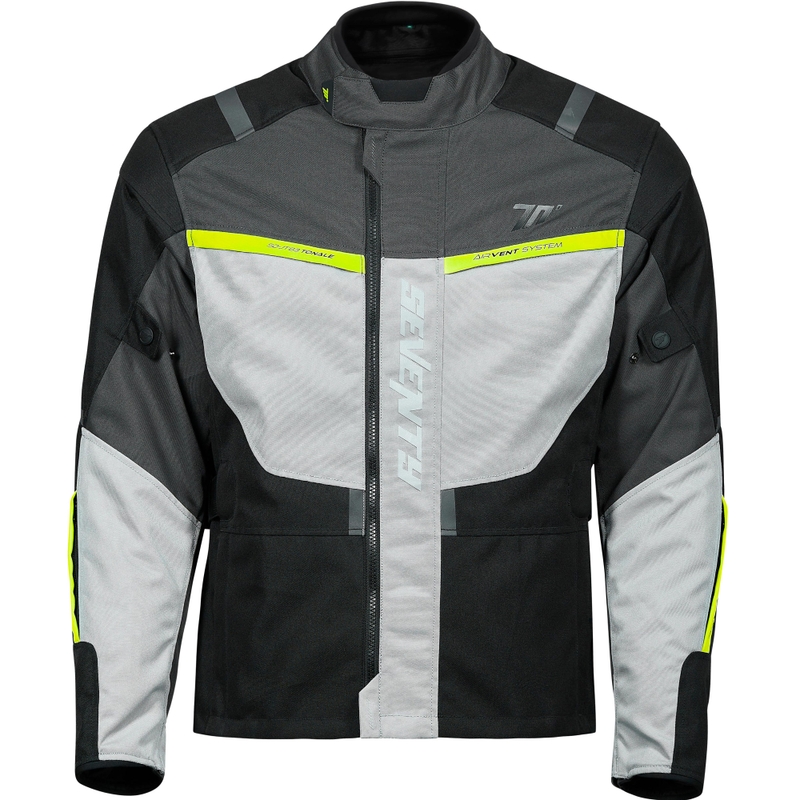 Geacă motociclistă pentru femei Seventy Degrees SD-JT85 Tonale negru-gri-galben fluo