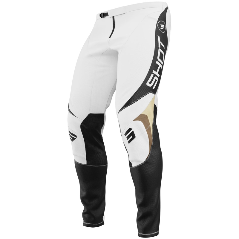 Pantaloni motocross Shot Contact Manta albi