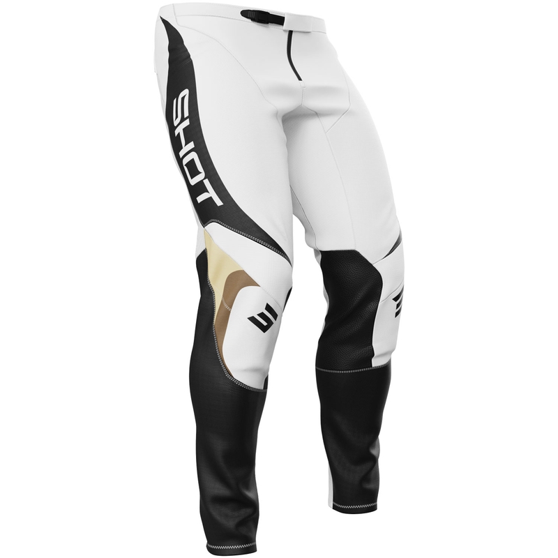 Pantaloni motocross Shot Contact Manta albi