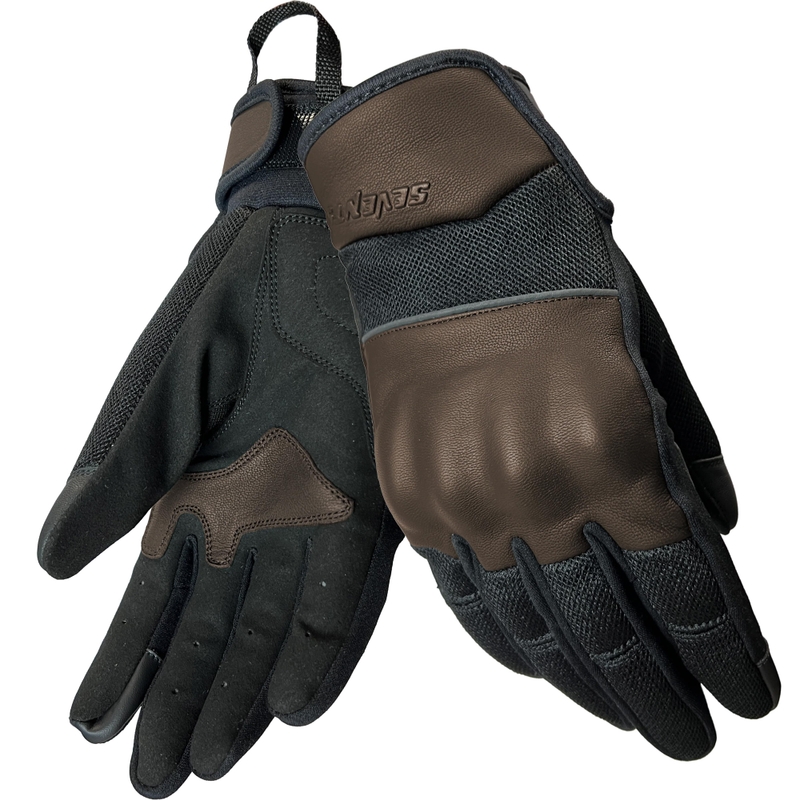Mănuși de motocicletă Seventy Degrees SD-C36 Icon maro-negru
