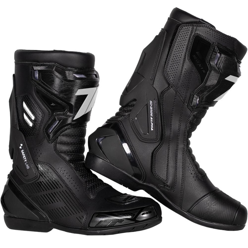 Ghete motociclete Seventy Degrees SD-BR26 Alpha negru-alb