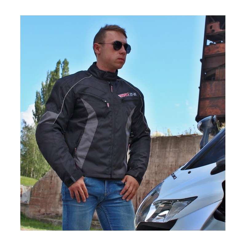 Jachetă pentru motociclete RSA ST-01 negru-gri lichidare