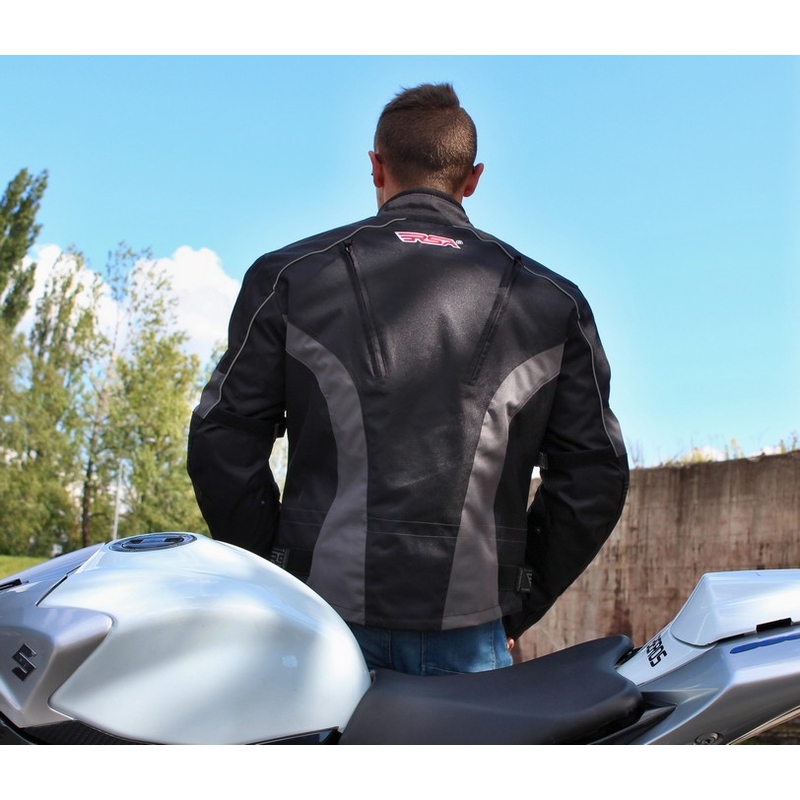 Jachetă pentru motociclete RSA ST-01 negru-gri lichidare