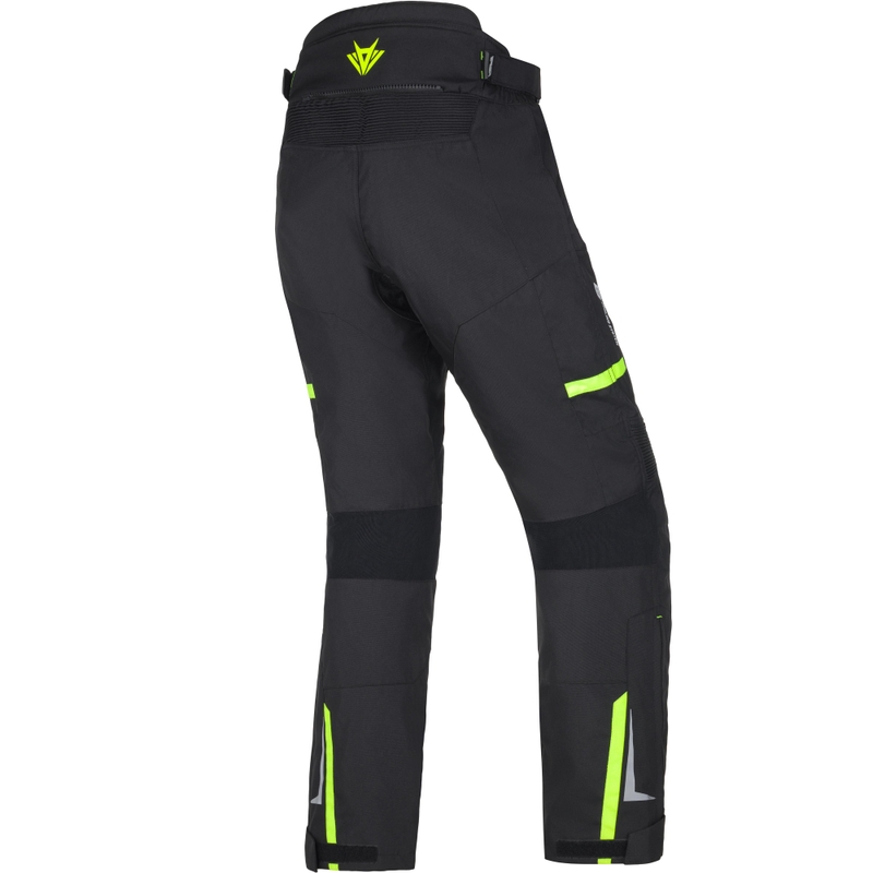 Pantaloni motocicletă RSA EXO 2 negru-galben fluo