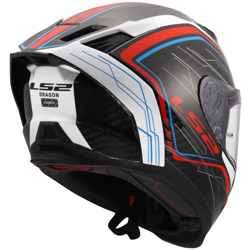 Cască integrală pentru motocicletă LS2 FF807 Dragon Subic alb-albastru-roșu