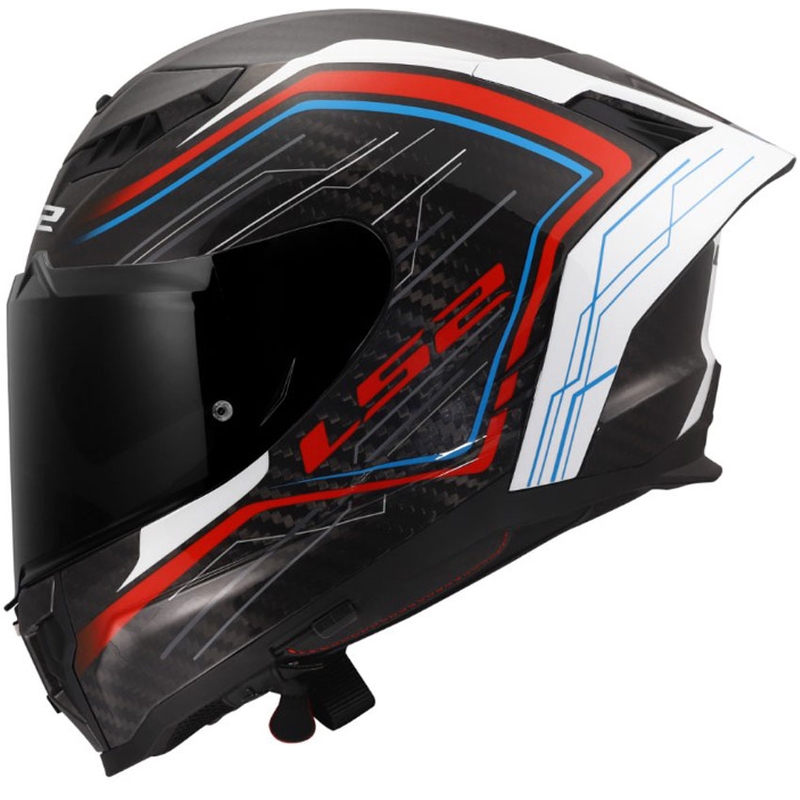 Cască integrală pentru motocicletă LS2 FF807 Dragon Subic alb-albastru-roșu