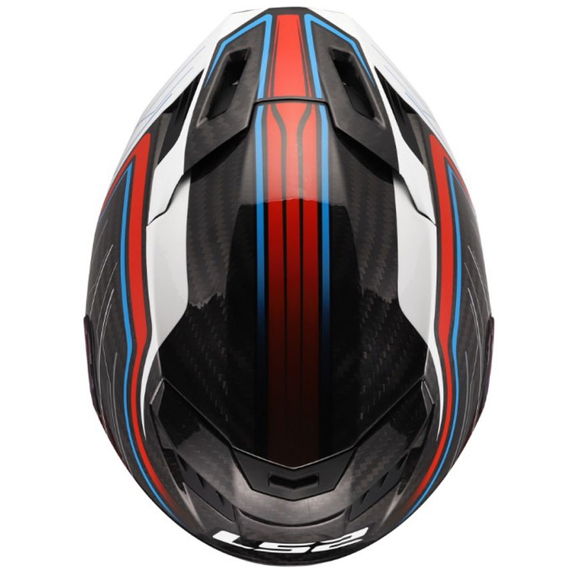 Cască integrală pentru motocicletă LS2 FF807 Dragon Subic alb-albastru-roșu