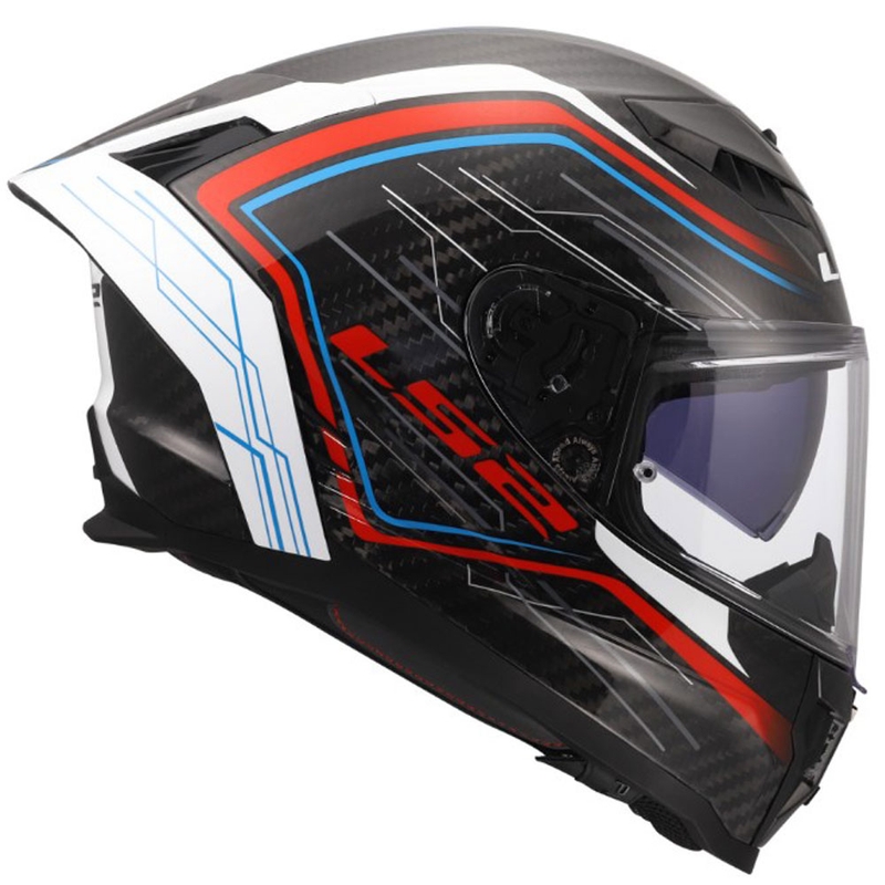 Cască integrală pentru motocicletă LS2 FF807 Dragon Subic alb-albastru-roșu