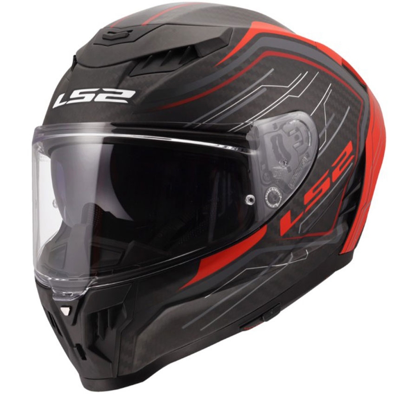 Cască integrală pentru motocicletă LS2 FF807 Dragon Subic roșie