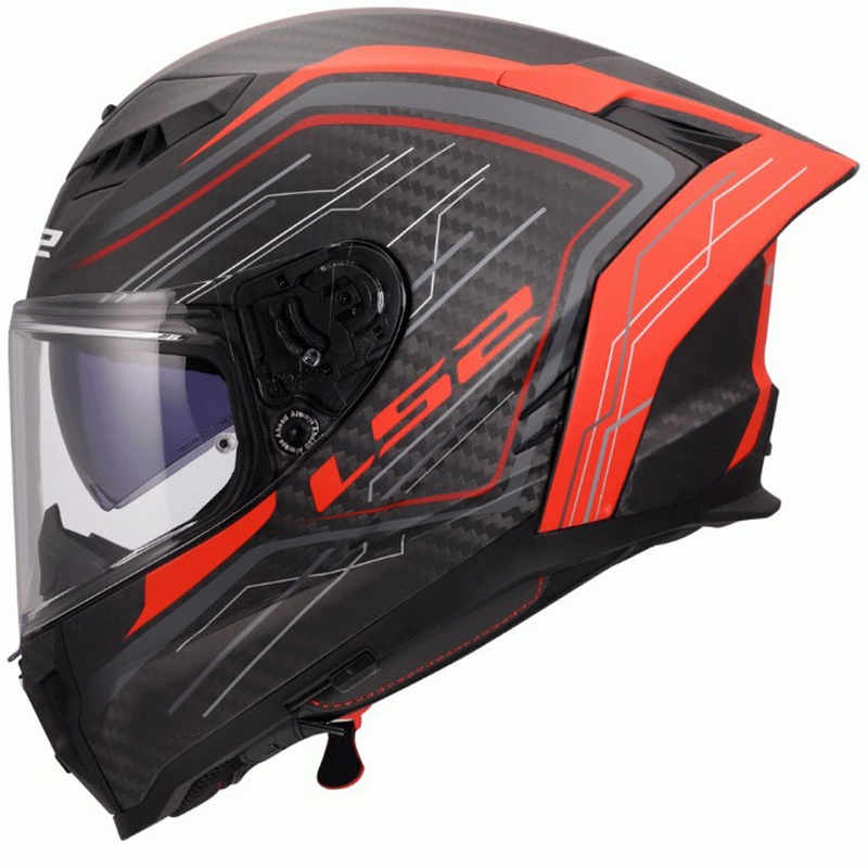 Cască integrală pentru motocicletă LS2 FF807 Dragon Subic roșie