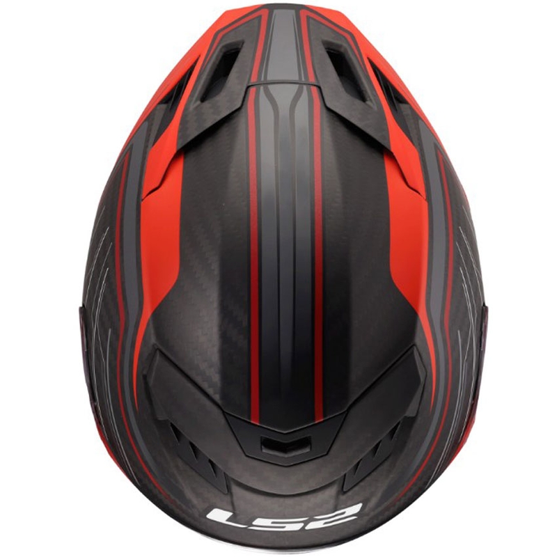 Cască integrală pentru motocicletă LS2 FF807 Dragon Subic roșie