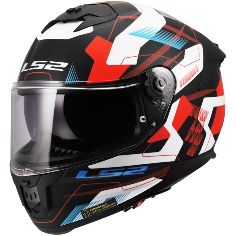 Cască integrală pentru motocicletă LS2 FF808 Stream II Mika alb-albastru mat
