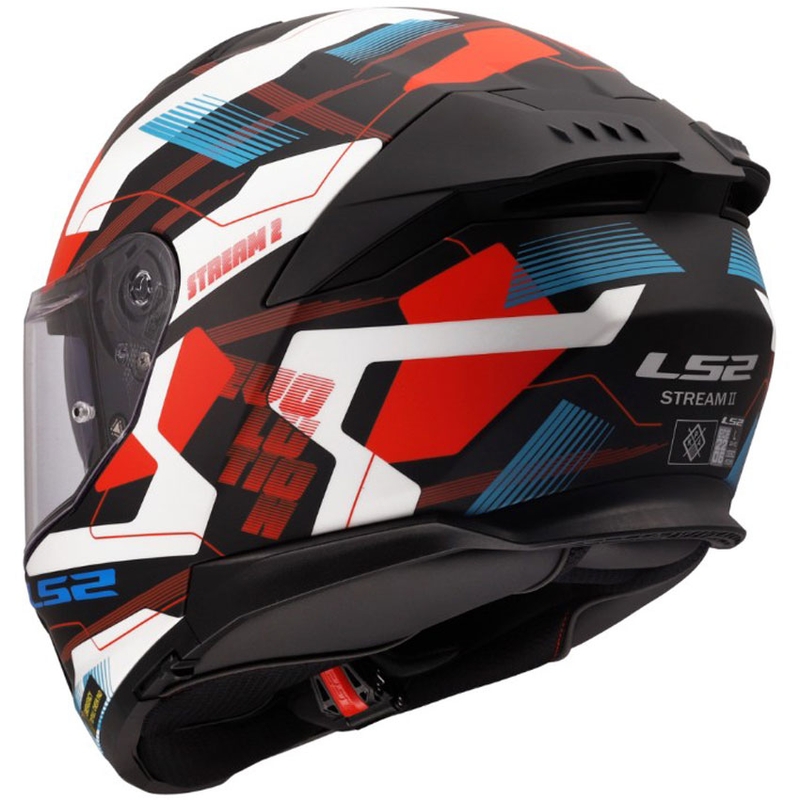 Cască integrală pentru motocicletă LS2 FF808 Stream II Mika alb-albastru mat