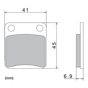 Plăcuțe de frână NISSIN semi-metalice 41x45x6.9 mm 2 buc