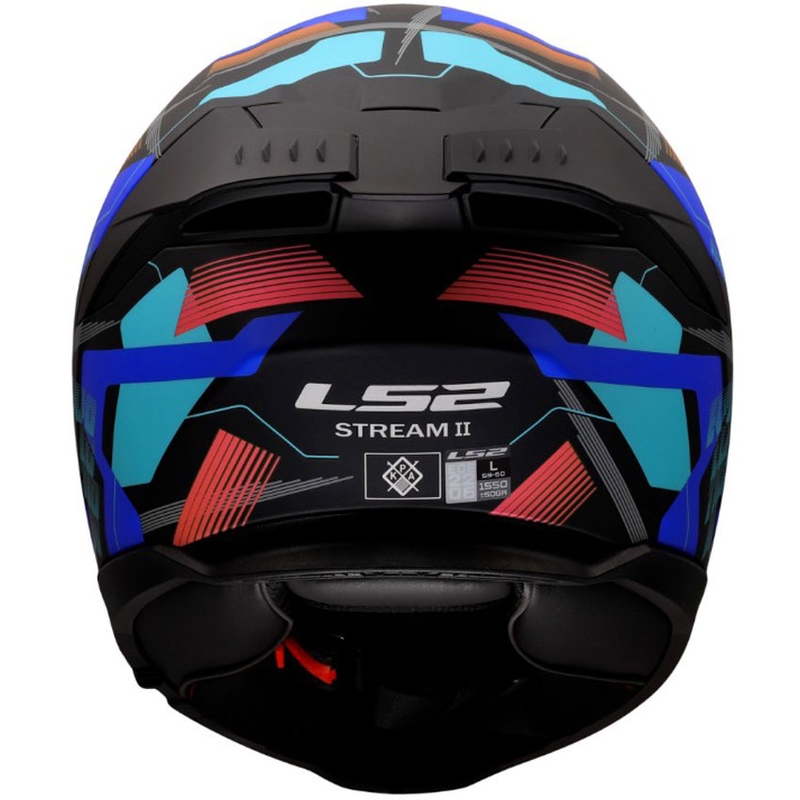 Cască integrală pentru motocicletă LS2 FF808 Stream II Mika negru mat-albastru