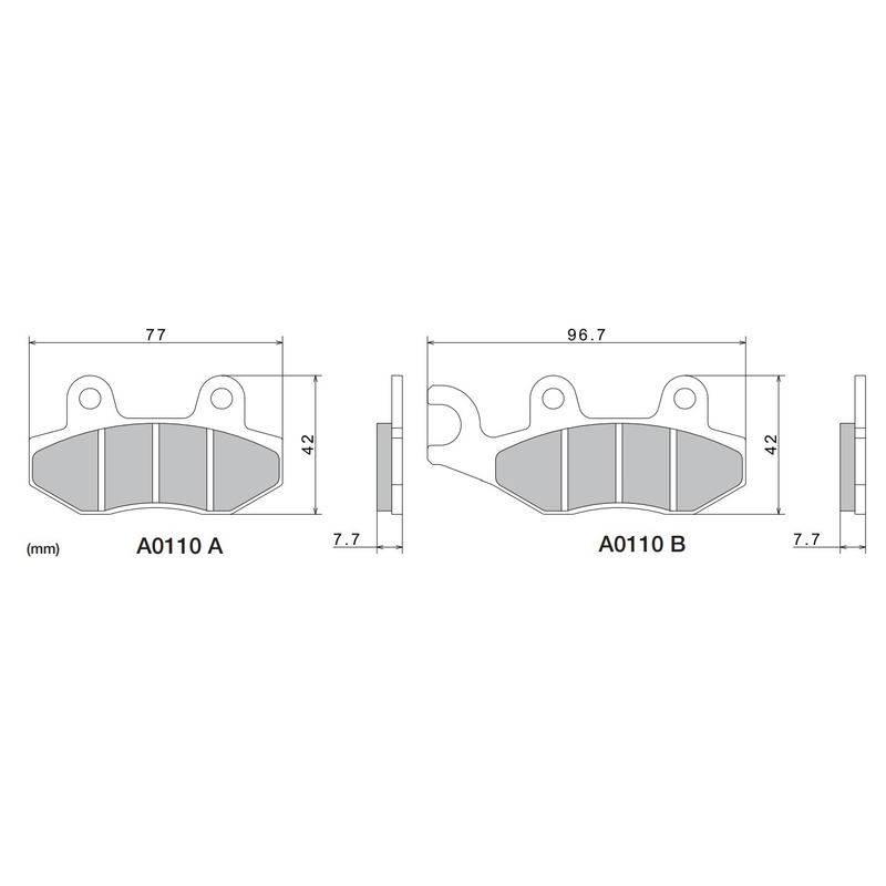 Plăcuțe de frână NISSIN semi-metalice M501-374 2 buc.