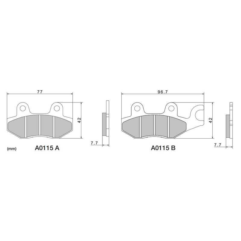 Plăcuțe de frână NISSIN semi-metalice M501-375 2 buc.