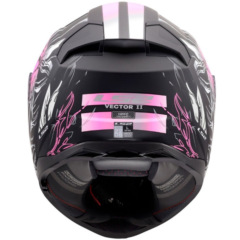 Cască integrală pentru motocicletă LS2 FF811 Vector II Darflo negru mat-roz
