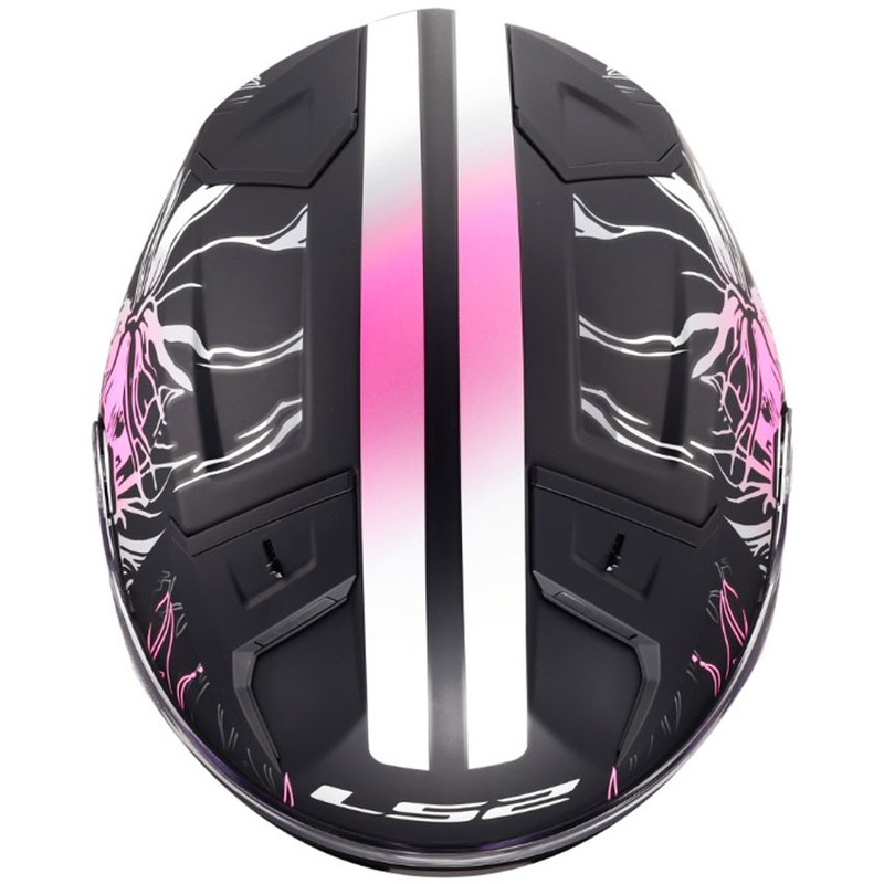 Cască integrală pentru motocicletă LS2 FF811 Vector II Darflo negru mat-roz