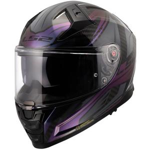 Cască integrală pentru motocicletă LS2 FF811 Vector II C Savage Chameleon negru-violet