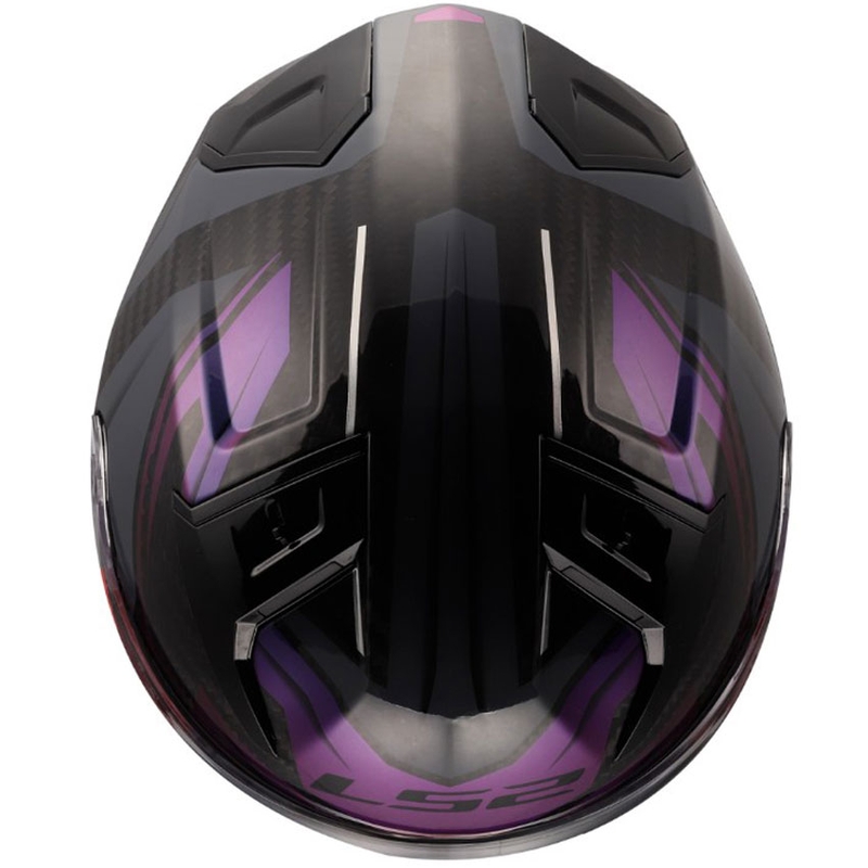 Cască integrală pentru motocicletă LS2 FF811 Vector II C Savage Chameleon negru-violet