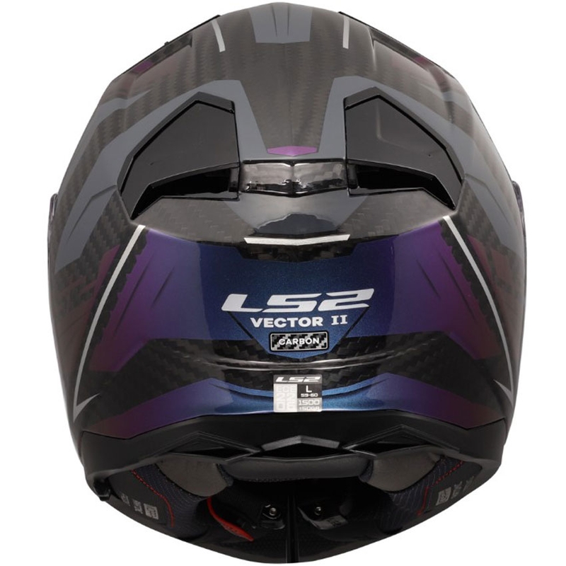 Cască integrală pentru motocicletă LS2 FF811 Vector II C Savage Chameleon negru-violet