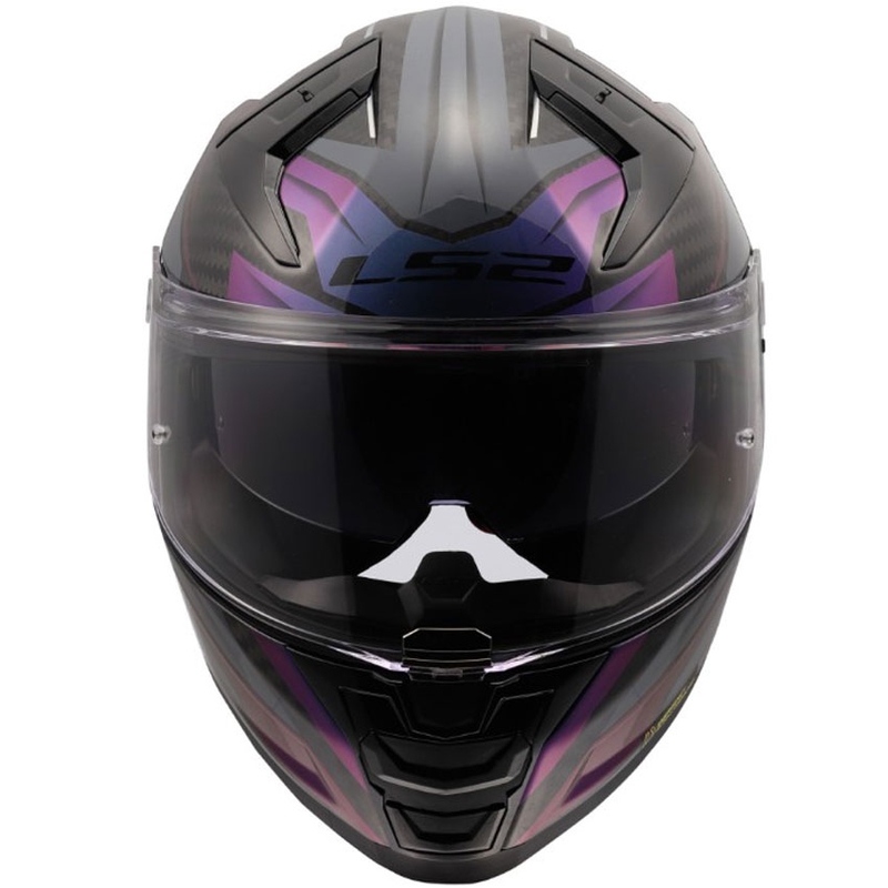 Cască integrală pentru motocicletă LS2 FF811 Vector II C Savage Chameleon negru-violet