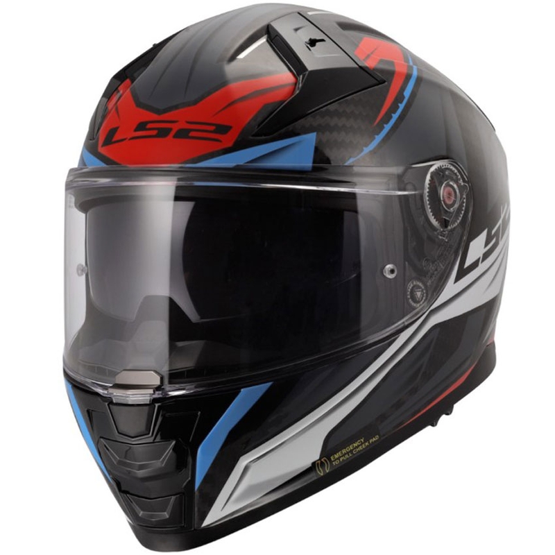 Cască integrală pentru motocicletă LS2 FF811 Vector II C Savage alb-albastru-roșu