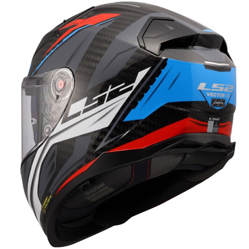 Cască integrală pentru motocicletă LS2 FF811 Vector II C Savage alb-albastru-roșu