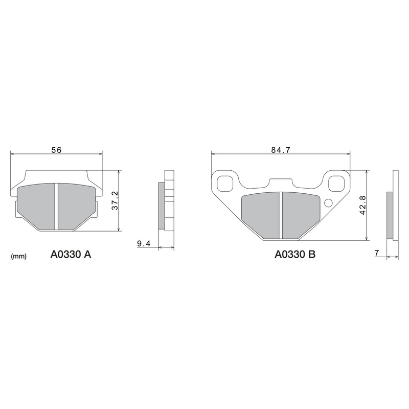 Plăcuțe de frână NISSIN semi-metalice M501-389 2 buc.