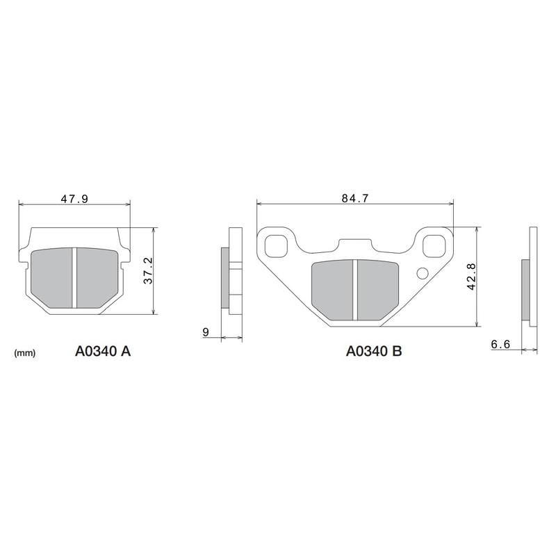 Plăcuțe de frână NISSIN semi-metalice M501-390 2 buc.