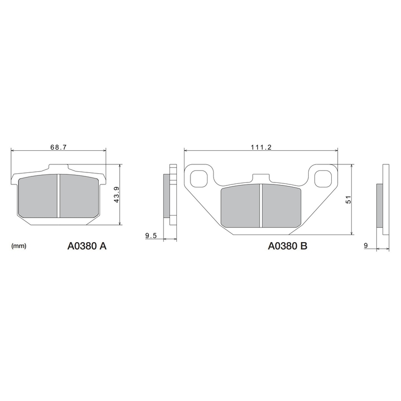 Plăcuțe de frână NISSIN semi-metalice M501-391 2 buc.