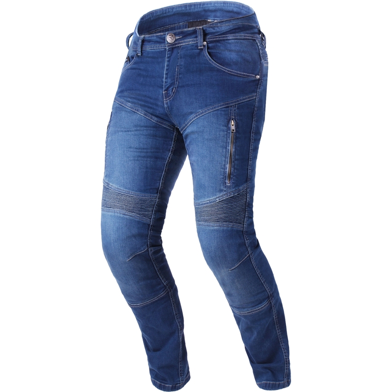 Blugi scurtați pentru moto Street Racer Basic II CE Blue