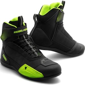Ghete motociclete Rebelhorn Swift negru-galben fluo