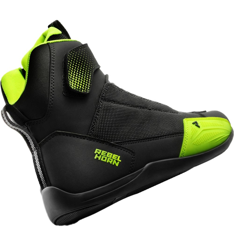 Ghete motociclete Rebelhorn Swift negru-galben fluo