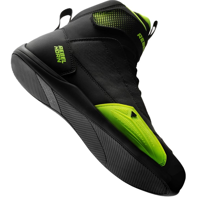 Ghete motociclete Rebelhorn Swift negru-galben fluo