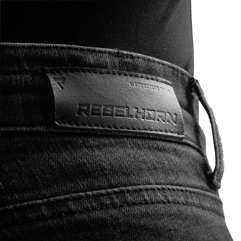 Blugi motocicletă Rebelhorn Classic Monolayer negri spălați