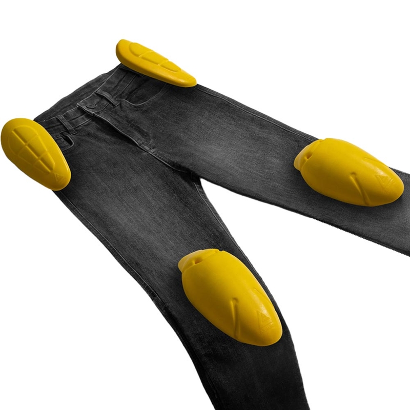 Blugi motociclisți lungi Rebelhorn Classic Monolayer, negri spălați