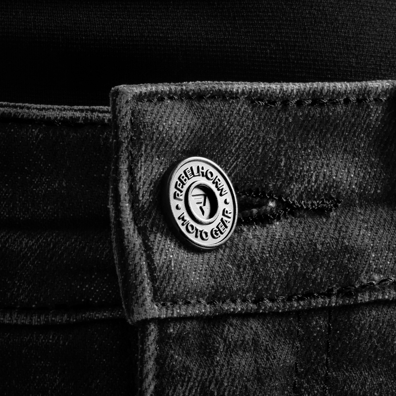 Blugi Rebelhorn Classic Monolayer Biker, negri spălați