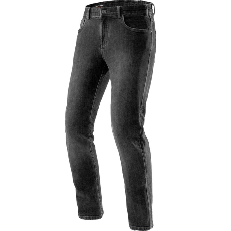 Blugi motociclisți Rebelhorn Classic Monolayer Extra Cropped, negri spălați