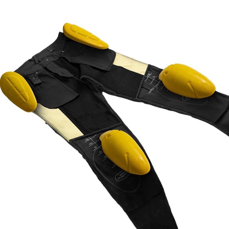 Blugi motociclisți crop pentru femei Rebelhorn Faster negri