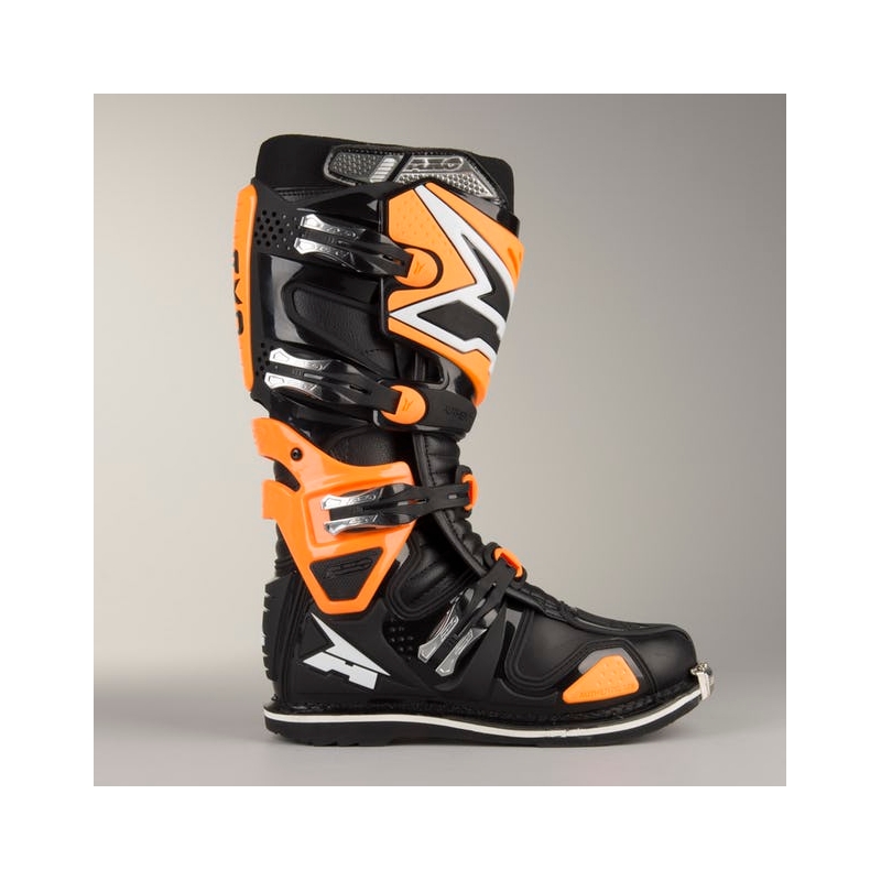 Cizme de motociclete AXO A2 negru-fluo portocaliu lichidare