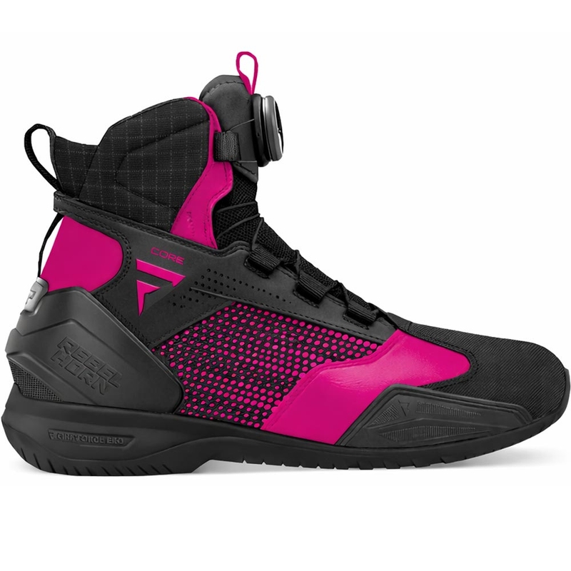 Ghete motociclete Rebelhorn Core negru-roz