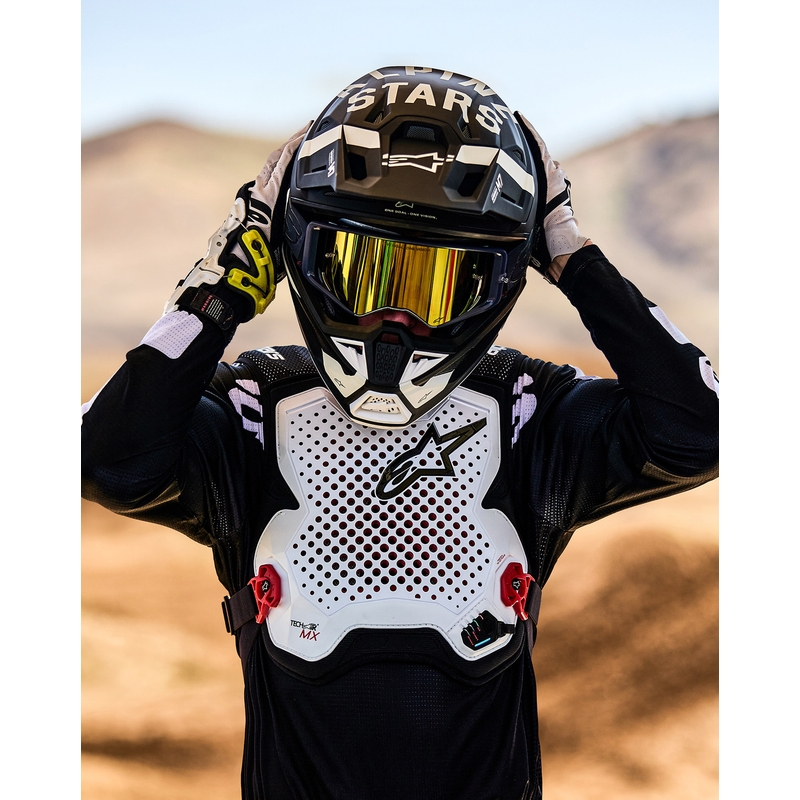 Vestă airbag Alpinestars TECH-AIR®MX PLASMA, alb-negru-roșu