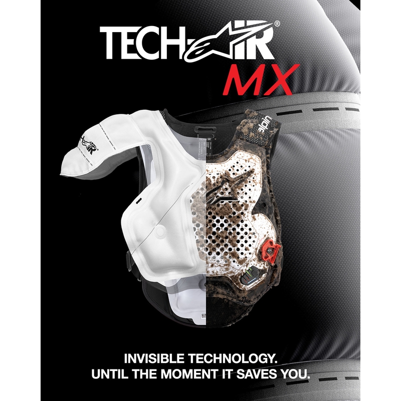 Vestă airbag Alpinestars TECH-AIR®MX PLASMA, alb-negru-roșu