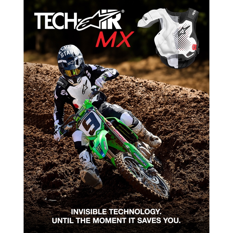 Vestă airbag Alpinestars TECH-AIR®MX PLASMA, alb-negru-roșu