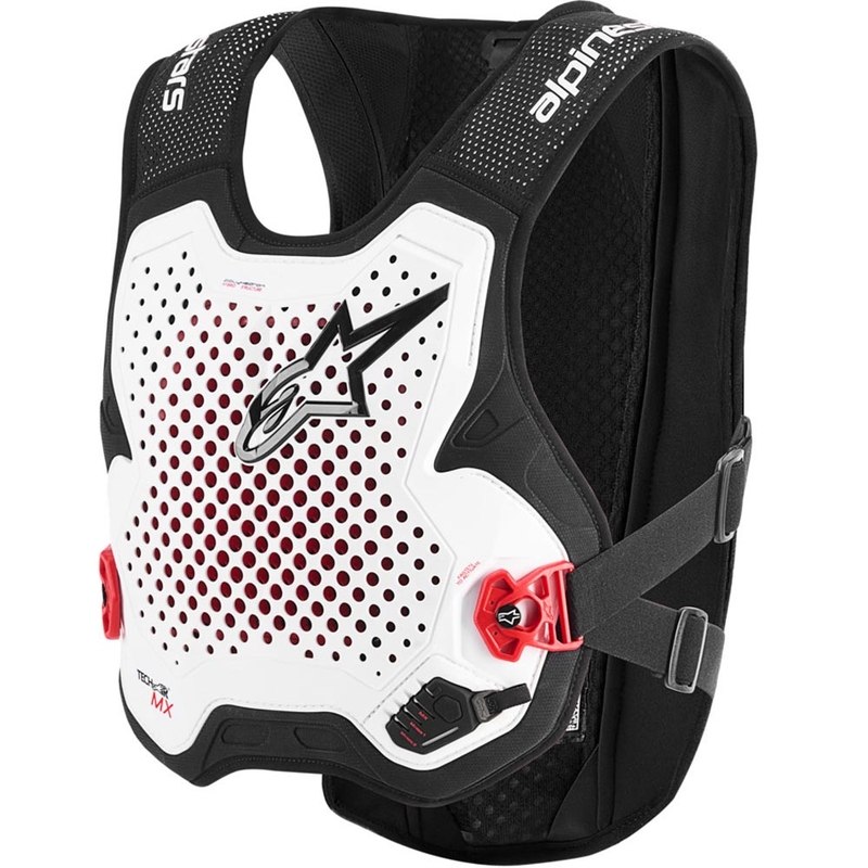Vestă airbag Alpinestars TECH-AIR®MX PLASMA, alb-negru-roșu