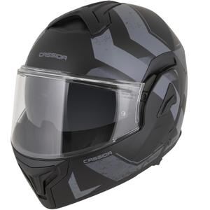 Cască de motocicletă Cassida MultiFlip Korp flip-up negru mat-gri închis-gri