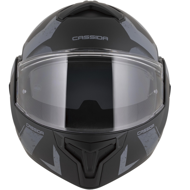 Cască de motocicletă Cassida MultiFlip Korp flip-up negru mat-gri închis-gri